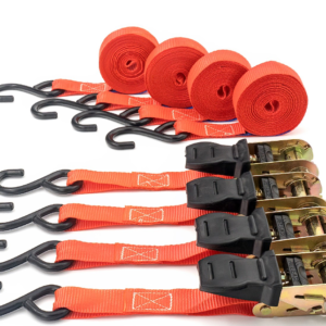 Set 4 chingi cu clichet, rezistent la 680 kg/chingă, TUV/GS – 25 mm × 4.5 m – 680 kg